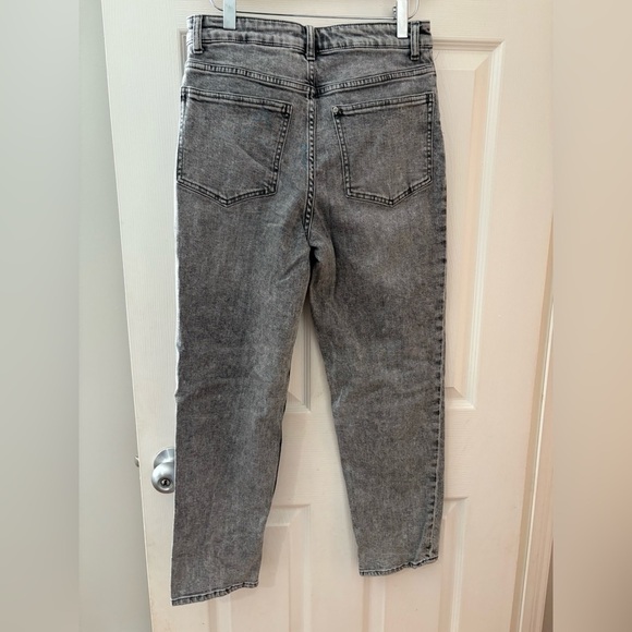 H&M straight fit grey wash button fly denim jeans size 6 28” waist - Picture 3 of 13